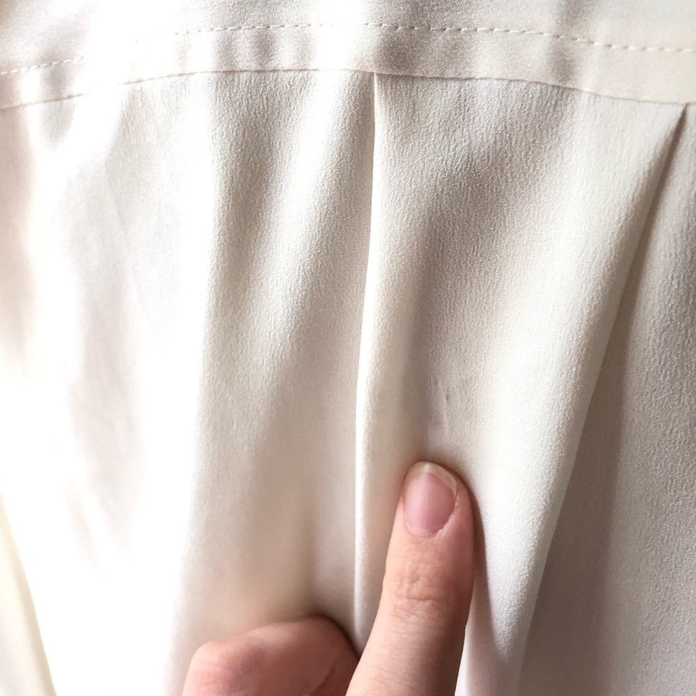 Ann Taylor + white tie front blouse - Picture 6 of 9